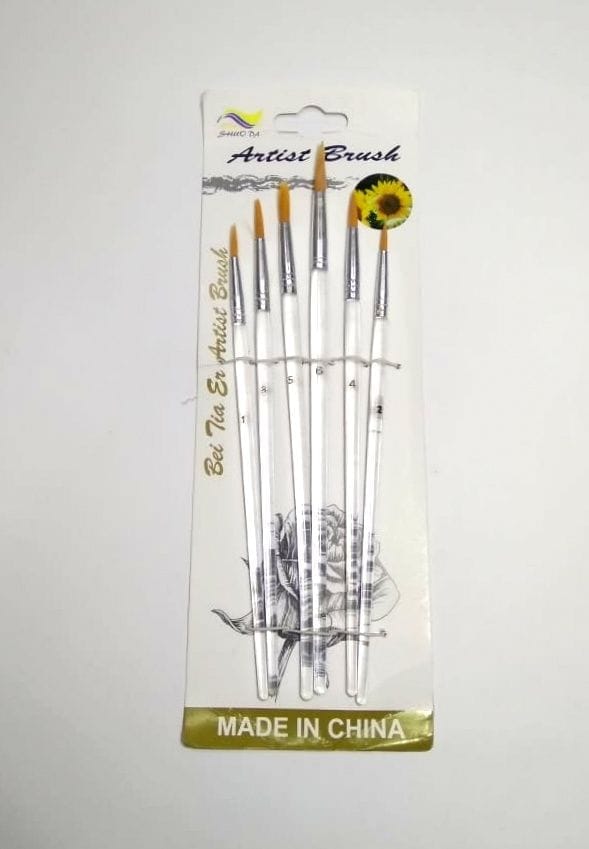 Round Artist Brush Set of 6 pcs