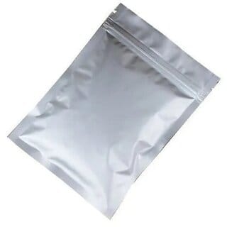 710 Polyester Plain Silver Pouch Bag - 10 Pcs Pack