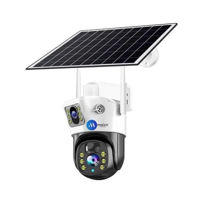 Maizic Smarthome Supercam 4K 2in1 5+5 MP Solar Dual Lens Wi-Fi Camera-Black