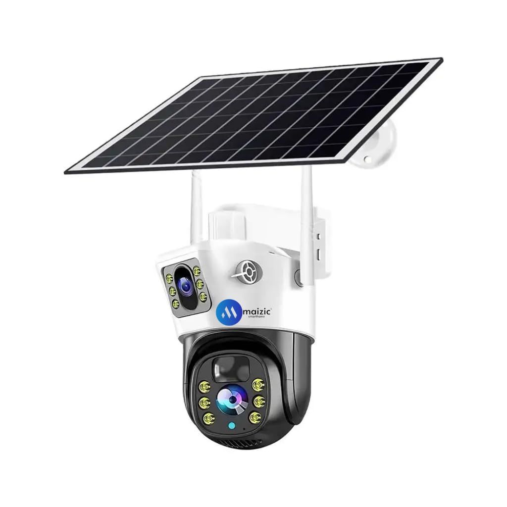 Maizic Smarthome Supercam 4K 2in1 5+5 MP Solar Dual Lens Wi-Fi Camera-Black