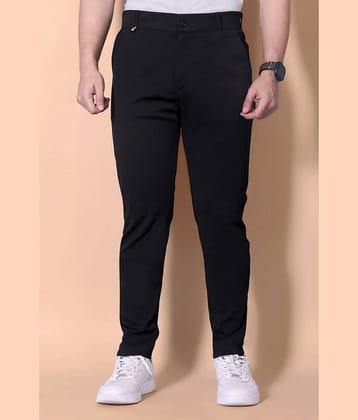 MATHAE Regular Flat Men's Trouser - Black ( Pack of 1 )