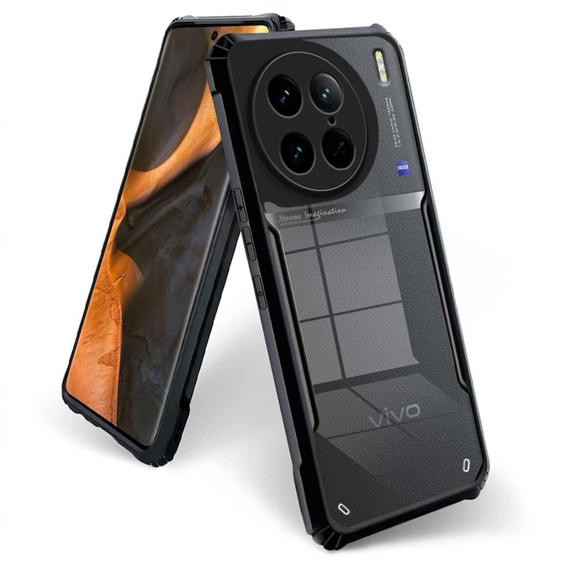 PLUGTECH Slim Shockproof Case | Matte Black Soft | Drop Protection | Precise Cutouts | Premium Mobile Cover for Vivo X90 Pro 5G