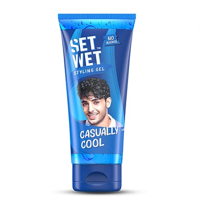 Set Wet Styling Hair Gel For Men - Casually Cool, 50 Ml Tube Set Wet Styling Hair Gel For Men - Casually Cool, 50 Ml Tube