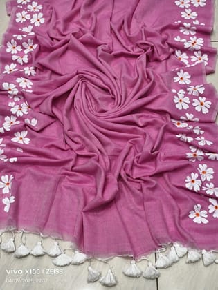 PURE MAL COTTON HAND WEAVING SAREE WITH BLOUSE PIECE