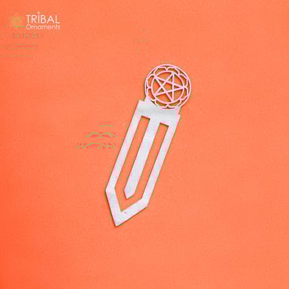 925 Sterling silver handmade silver star design clip bookmark customized jewellery su1336
