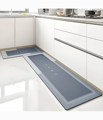 mahek accessories Set of 2 Anti-skid Rubber Door Mat ( 40 X 60 cm ) Assorted