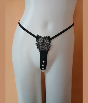 Finian Pack of 1 Cotton Thongs For Women ( Black )