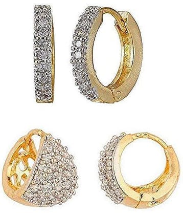 Zeneme Combo of American Diamond Earrings