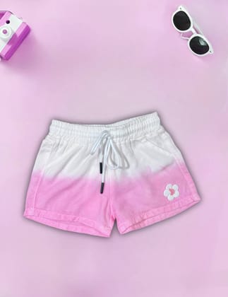 Girls Tiedyes Shorts [GS-954] [4-12Years]-5-6Y (Size - 26) / Baby Pink / Imported