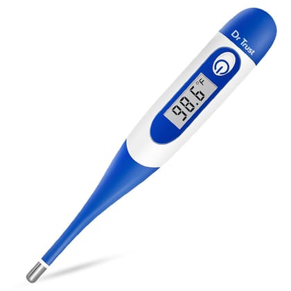 Dr Trust USA Instascan® Flexible Tip Digital Thermometer for Fever Measurement, Waterproof Oral, Rectal, Under Arm Use Temperature Meter for Baby, Infant, Kids & Adults - 617
