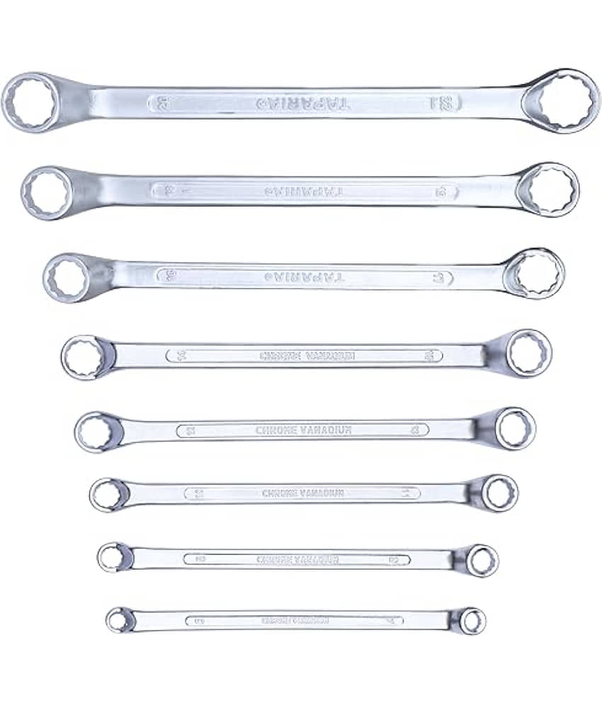 TAPARIA Ring Spanner 6x7 to 20x22 (6x7,8x9,10x11,12x13,14x15,16x17,18x19,20x22) set of 8 pcs (1808)
