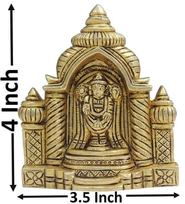 Brass Hanging Tirupati Balaji Idol | Wall Mount Temple Showpiece, Height : 4 Inch (BSMAS1814 B)