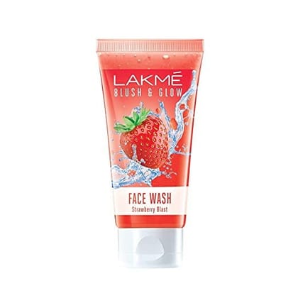 Lakme Blush & Glow Strawberry Face Wash, 50 gm