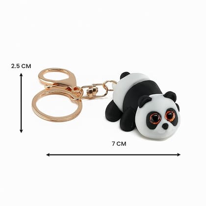 Vinglits Wild Beasts 3D Printed Keychains – Articulated Animal Toys, Pocket-Friendly Keyrings, Stress Relief Desk Toys for Kids & Adults, Collectible Accessories (Bobba - The Panda)