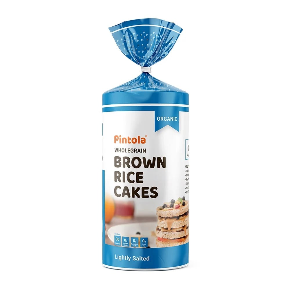 Pintola Wholegrain Brown Rice Cakes, 130 g, Lightly Salted