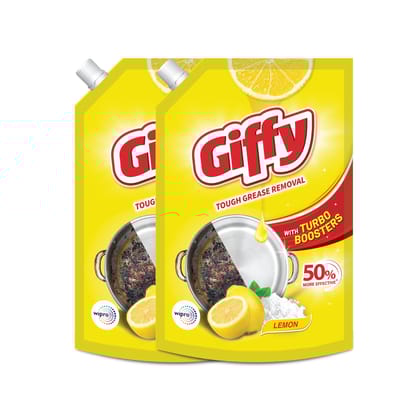 Giffy Lemon and Active Salt 900ml (Pack of 2)