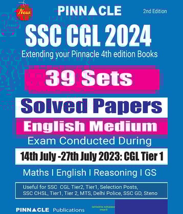 SSC CGL 2024: 39 TCS Sets Solved Papers English Medium