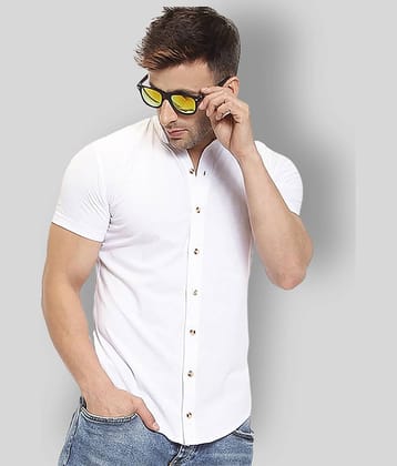 GESPO - White Cotton Blend Regular Fit Men's Casual Shirt ( Pack of 1 )