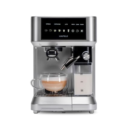 Hafele U-Kaffee Nova Coffee Machine| 20-Bar Pump Pressure | Removable Water Tank (1.6 L)| Rapid Thermoblock Technology | Built-in Semi-automatic Cleaning | 2 Year Warranty | Silver Hafele U-Kaffee Nova Coffee Machine| 20-Bar Pump Pressure | Removable Wat