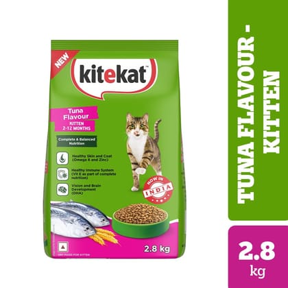 Kitekat Tuna Flavour Kitten (2-12 Months) Dry Cat Food 2.8kg