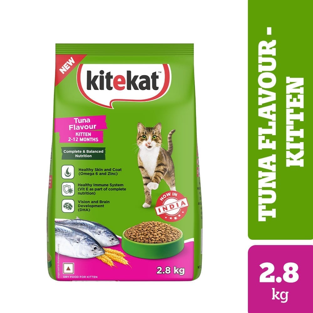 Kitekat Tuna Flavour Kitten (2-12 Months) Dry Cat Food 2.8kg