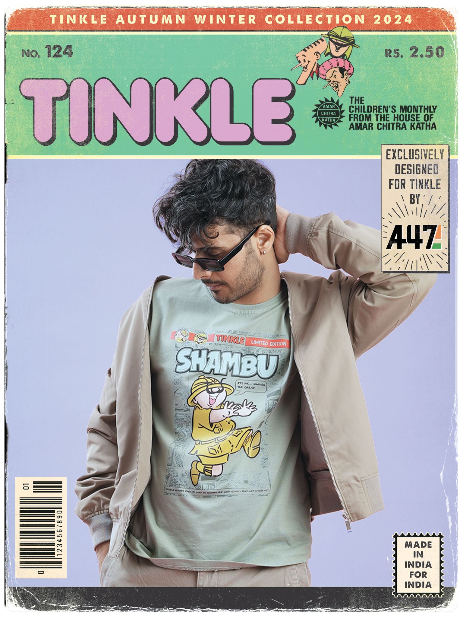 Tinkle x A47: The Great Shambu Regular Fit T-Shirt-S