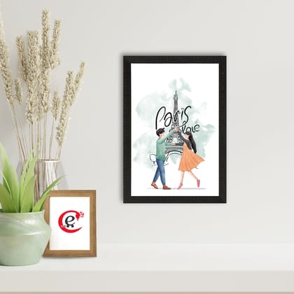 Paris Love Theme Satin Matt Texture UV Art Painting