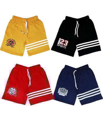 atlans Pack of 4 Cotton Blend Shorts For Boys ( Yellow )
