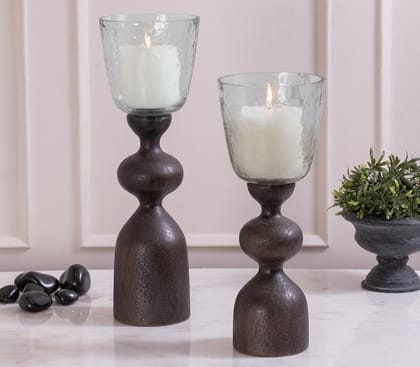 Lignum Candle Holders-Small