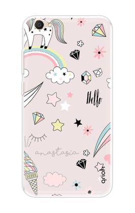 Unicorn Doodle Soft Cover For Vivo V5