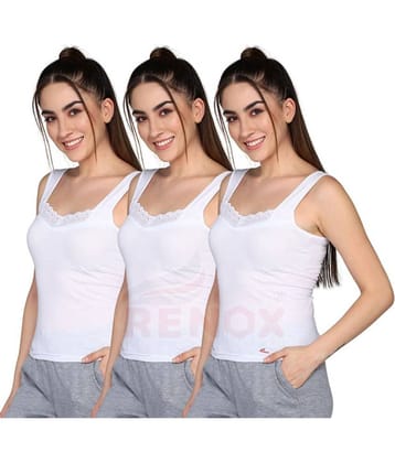 Renox Pack of 3 Cotton Camisoles ( white )
