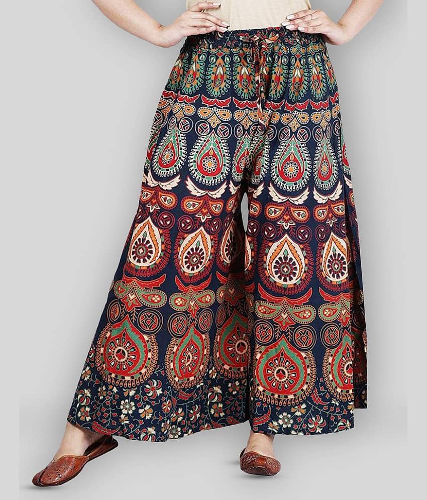 G4Girl - Multi Color Cotton Flaired Women's Palazzos ( )