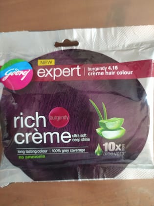 New Godrej expert Rich Crème Long lasting colour i 100% grey coverage Burgundy 4.16 Ultra soft Deep shine 