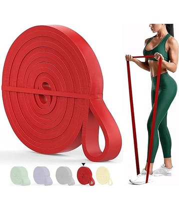 Resistance Bands for Workout for Men and Women Resistance Band Set & Exercise Band for Home Gym Fitness Pull Up Band & Toning Band 100% Natural, Pack of 1 (Red)