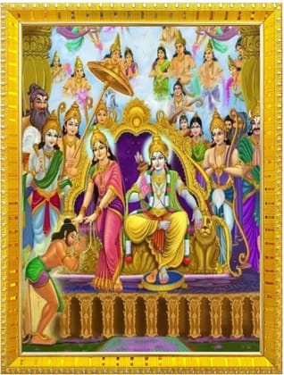 NOKKES Hanuman Bajrangbali Hanumanji Maruti Golden 5X7 Inch Photo Frame_AQW46