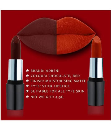 Adbeni Moisturizing Lipstick (Toya-001B-124-109) Multi Pack of 2 4 g