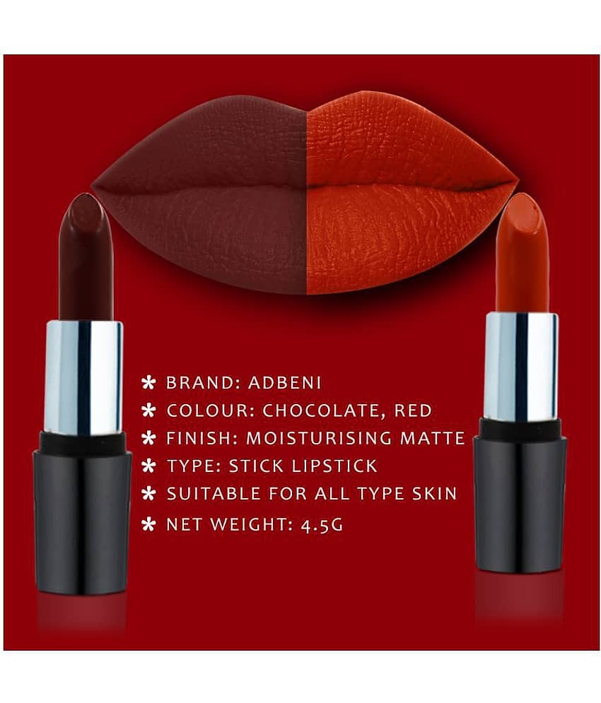 Adbeni Moisturizing Lipstick (Toya-001B-124-109) Multi Pack of 2 4 g