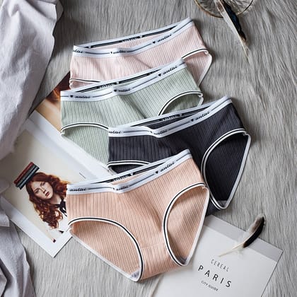Premium Imported Underwear - Women Pack Of 4 Briefs-XL / Multicolour