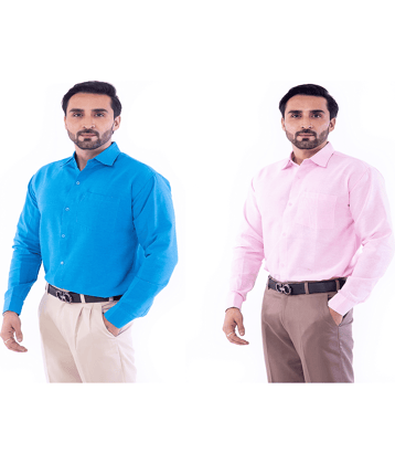 DESHBANDHU DBK 100% Cotton Regular Fit Solids Men's Casual Shirt - Multi ( Pack of 2 )