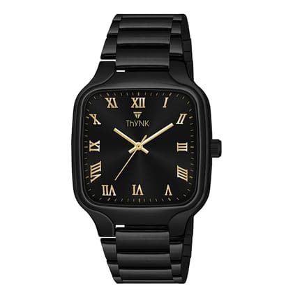 Thynk Men's Fashion Watch | Square Case with Sleek Black Strap Thynk Men's Fashion Watch | Square Case with Sleek Black Strap