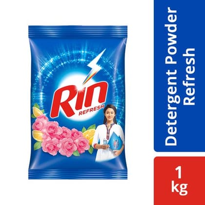 Rin Refresh Lemon & Rose Detergent Powder, 1 Kg - undefined
