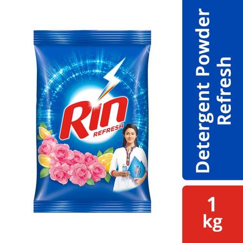 Rin Refresh Lemon & Rose Detergent Powder, 1 Kg - undefined