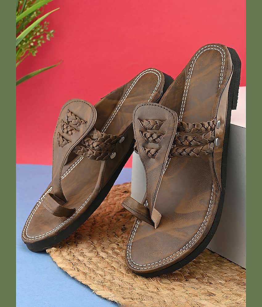 Anjaneya Creations Brown Men's Daily Slipper
