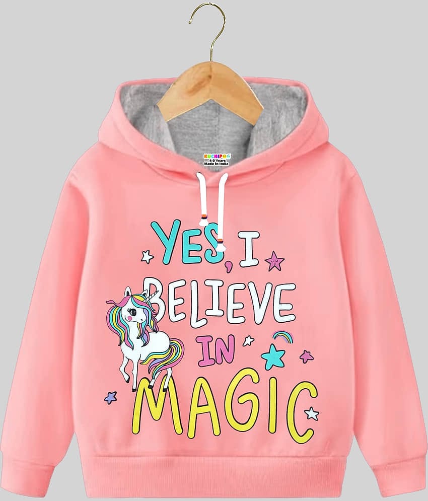 Kuchipoo Girls Fleece Sweatshirt ( Light Pink )