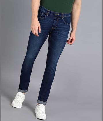 Urbano Fashion Slim Fit Washed Men's Jeans - Dark Blue ( Pack of 1 )