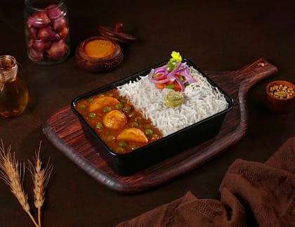 Aloo Matar Rice Bowl