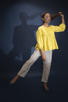 Yellow Top and Pants Set-S
