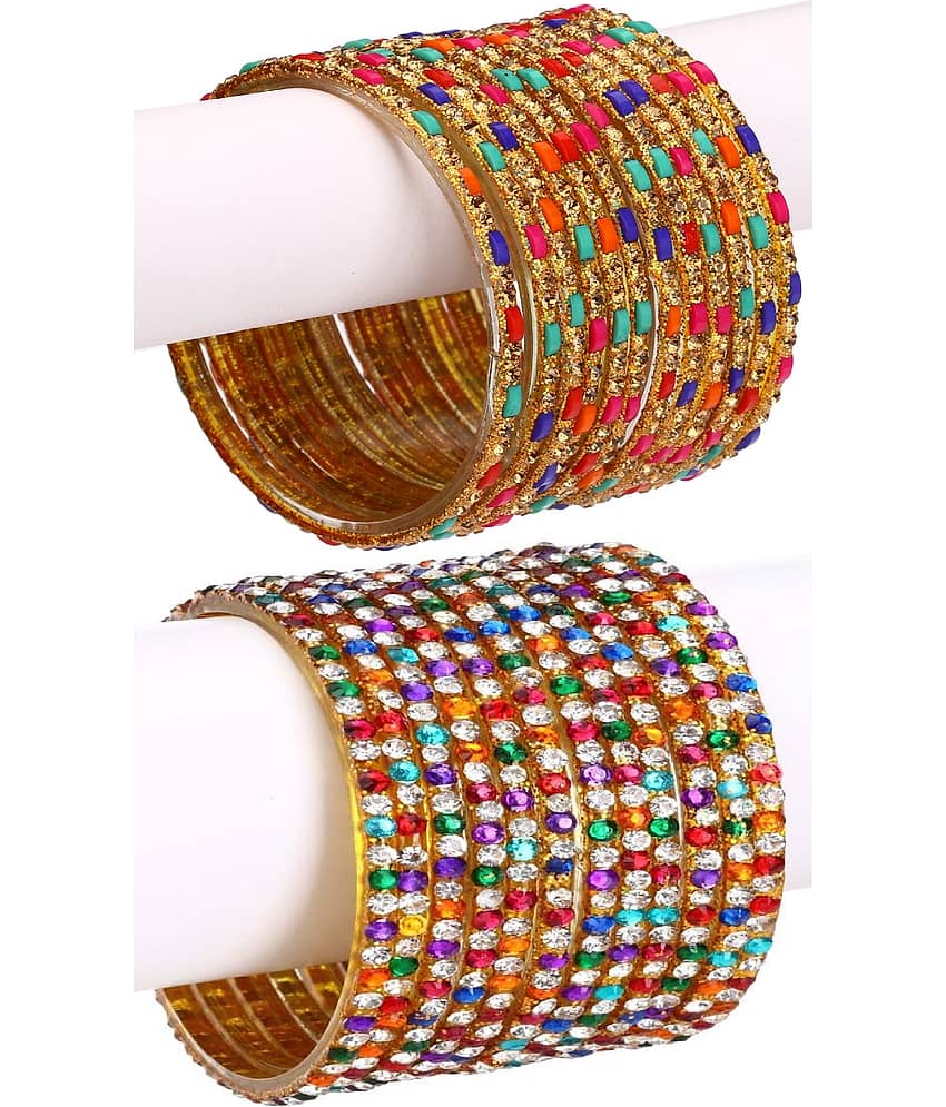 Somil Designer Wedding Fancy Glass Bangle Set For Party, Marriage, Function And Daily Use