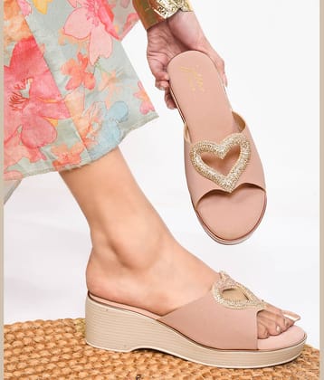 JM Looks Peach Women's Sandal Heels