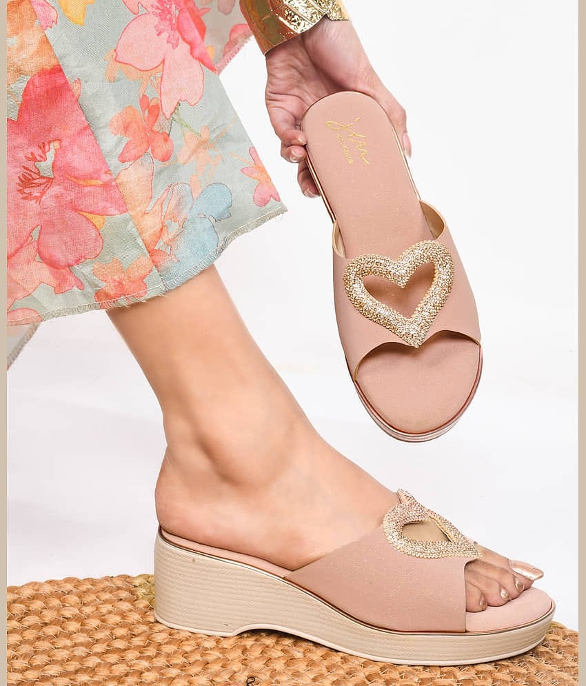 JM Looks Peach Women's Sandal Heels